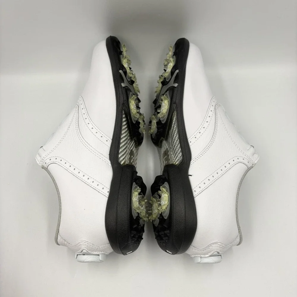 FootJoy DryJoys BOA Shoes Size 8 White Leather Golf Spikes Waterproof 99017